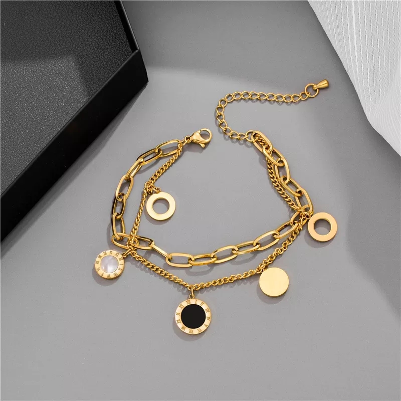 PULSERA COLGANTE CIRCULOS GOLD MEY