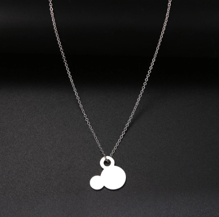 COLLAR MICKEY SILVER DOT