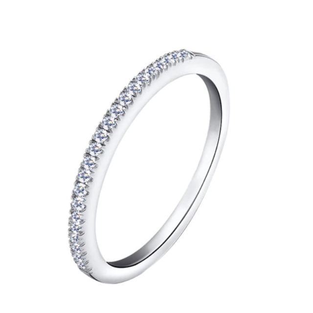 ANILLO CHURUMBELA BLANCA ZIRCONIA MEDIA