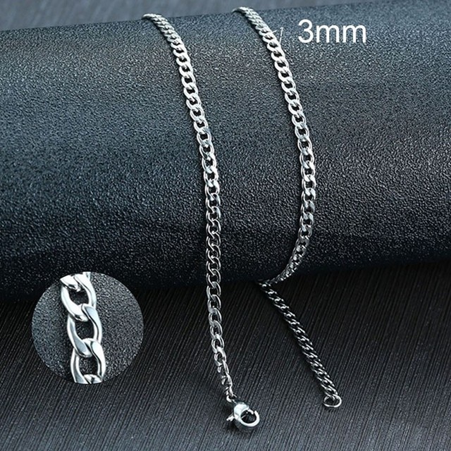JUEGO ACERO SILVER CADENA /PULSERA MEN DELGADA