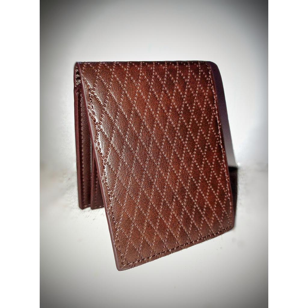 CARTERA ROMBOS NEGRA/ CAFE