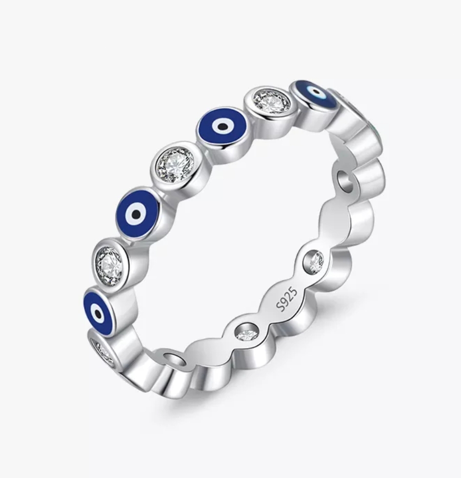 ANILLO PLATA OJO TURCO