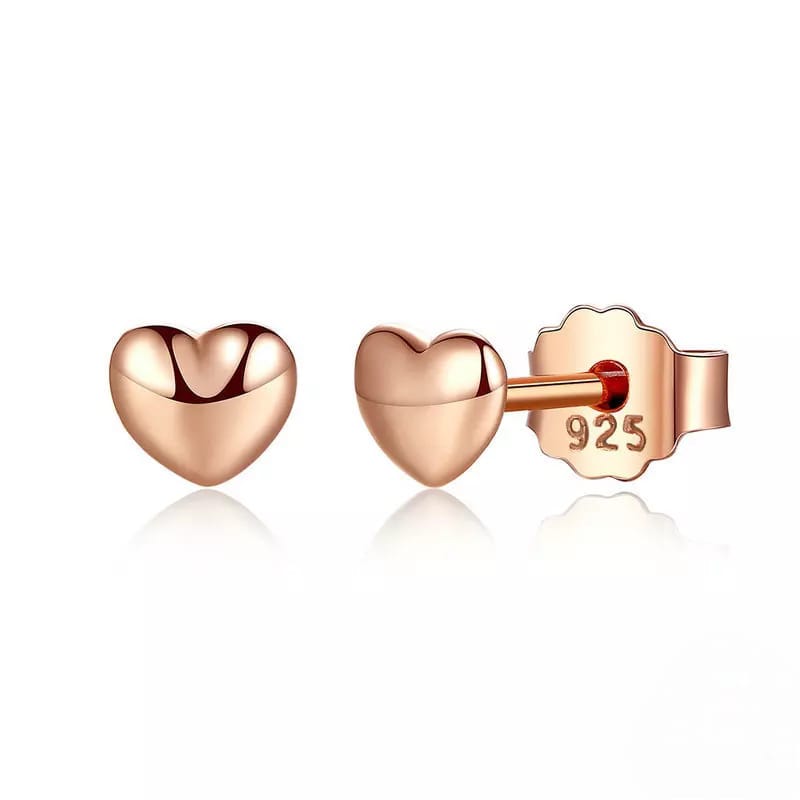 ARETES MINI CORAZON DORADO