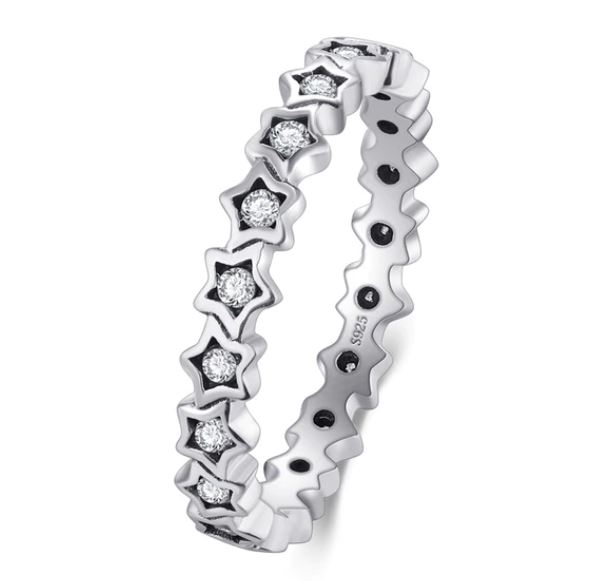 ANILLO PLATA STAR ZIRCONIA